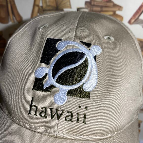 SURFWEAR Hawaiian Classics Souvenir Turtle Logo Tan Cotton Baseball Cap NEW - Picture 11 of 13